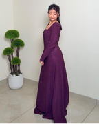 Square Neck Glitter Gown