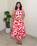 Vibrant Strap Midi Dress