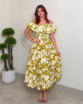 Off Shoulder Printed Dress