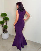 Embellished Slit Bodycon Gown