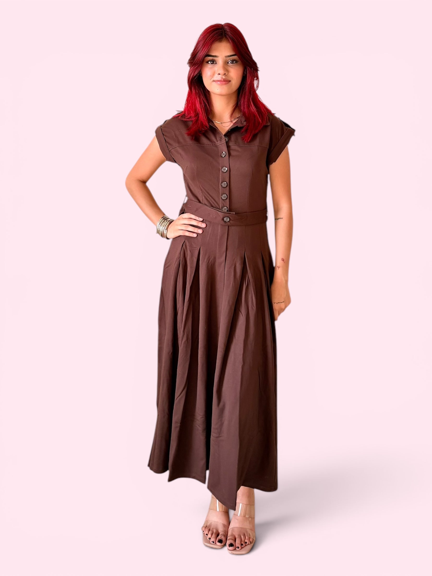 Plain Rayon Maxi Dress