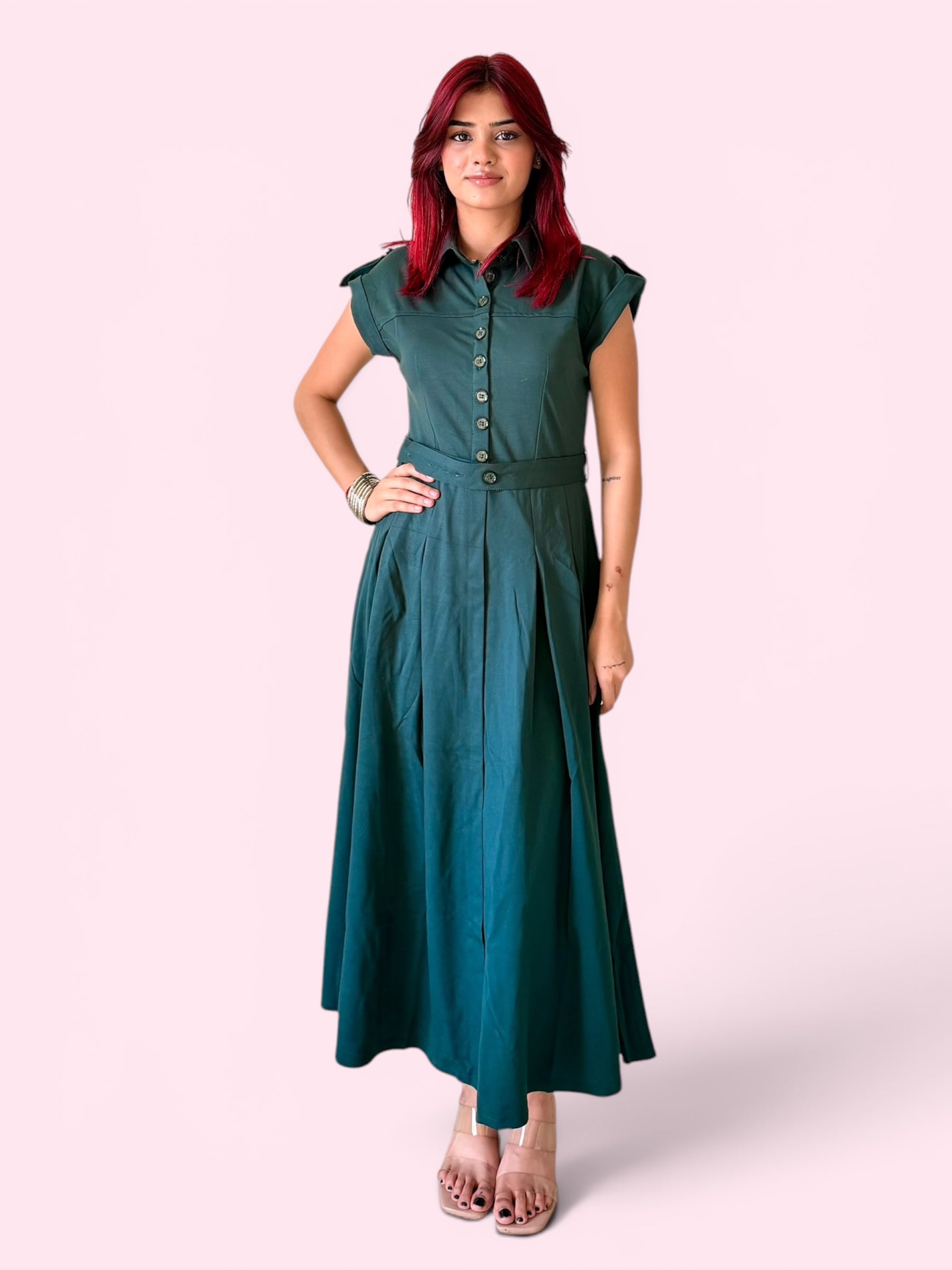 Plain Rayon Maxi Dress