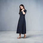 Square Neck Denim Dress