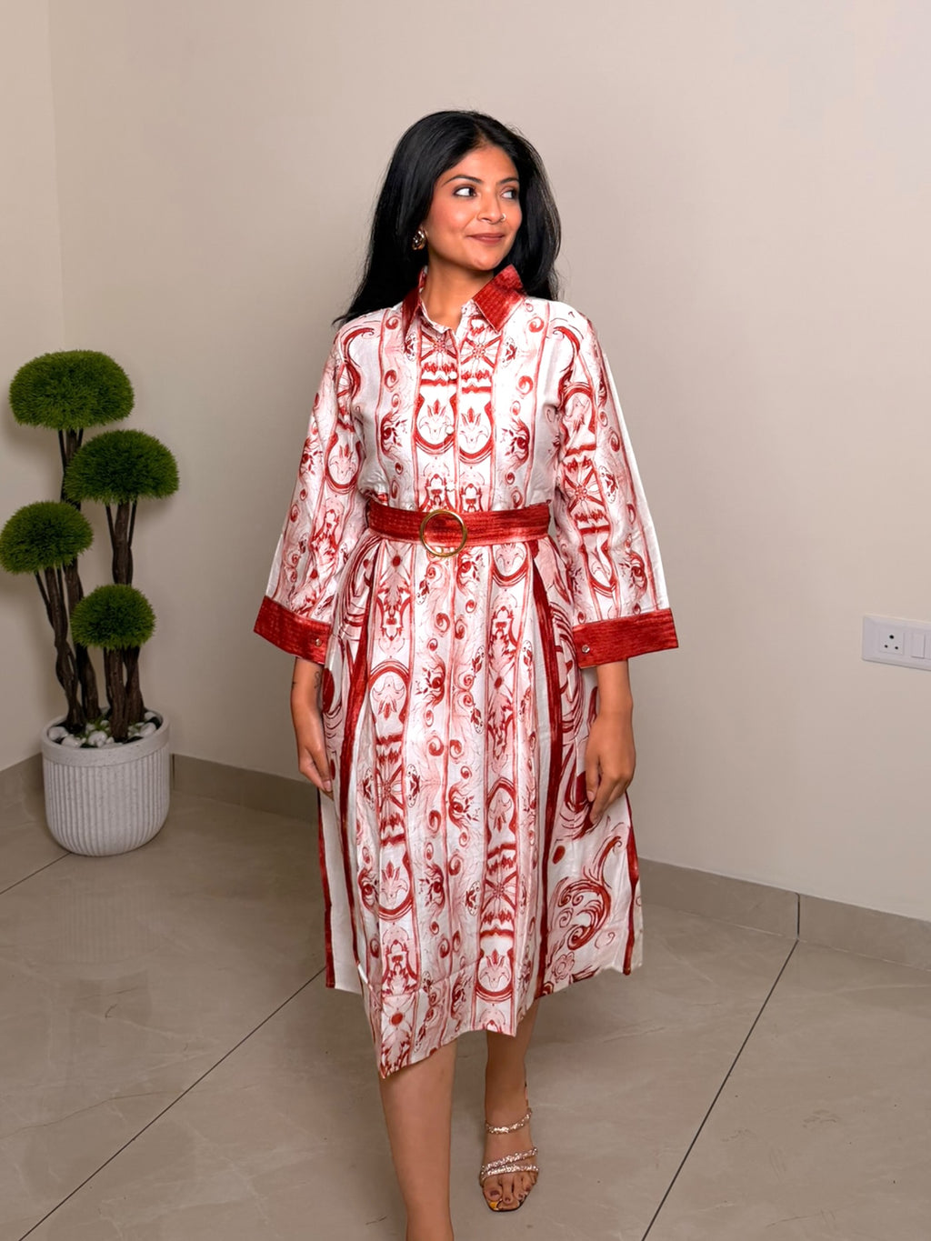 Elegant Belted Premium Dress