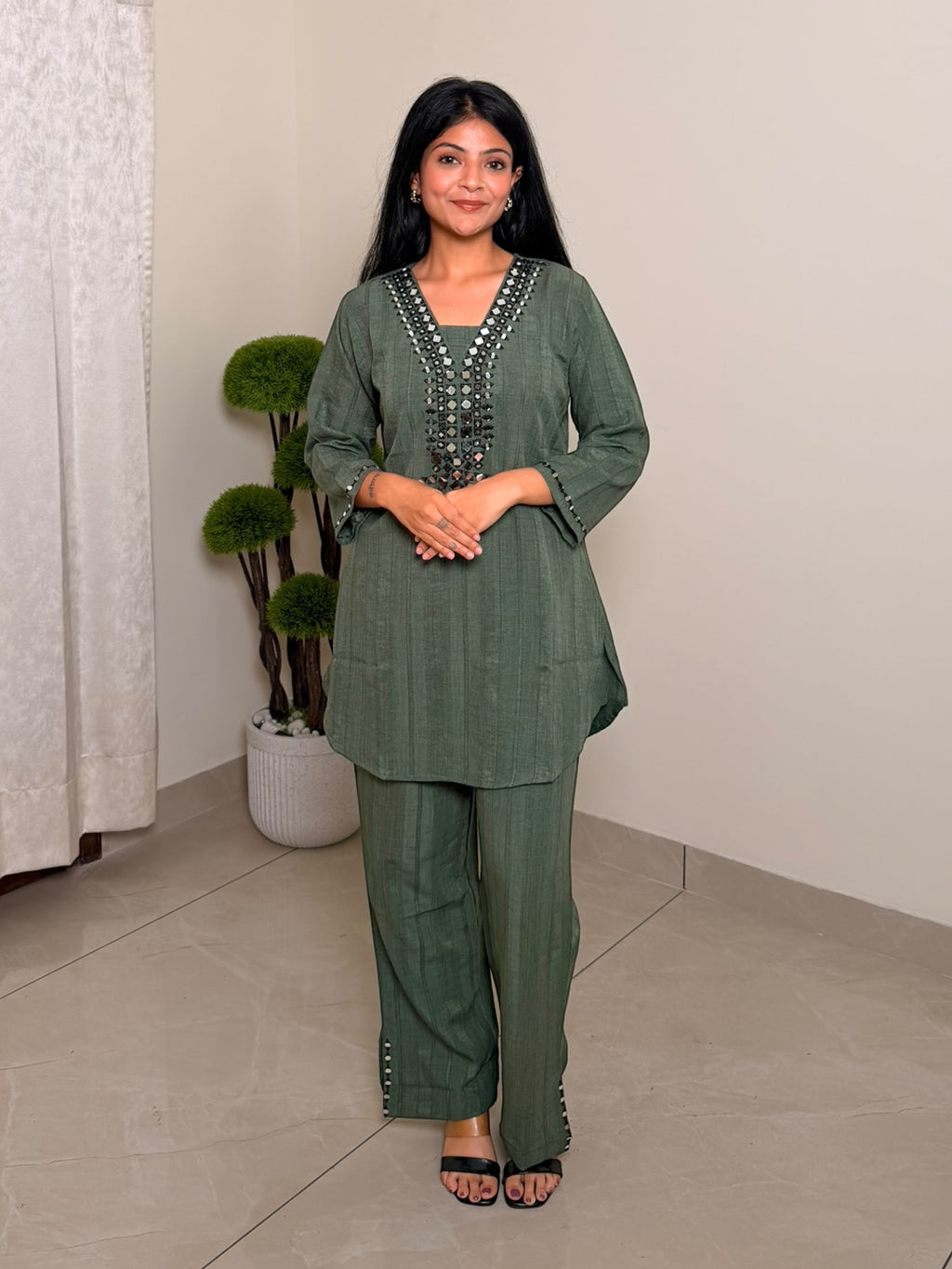 Premium Mirror Work Co-Ord Set