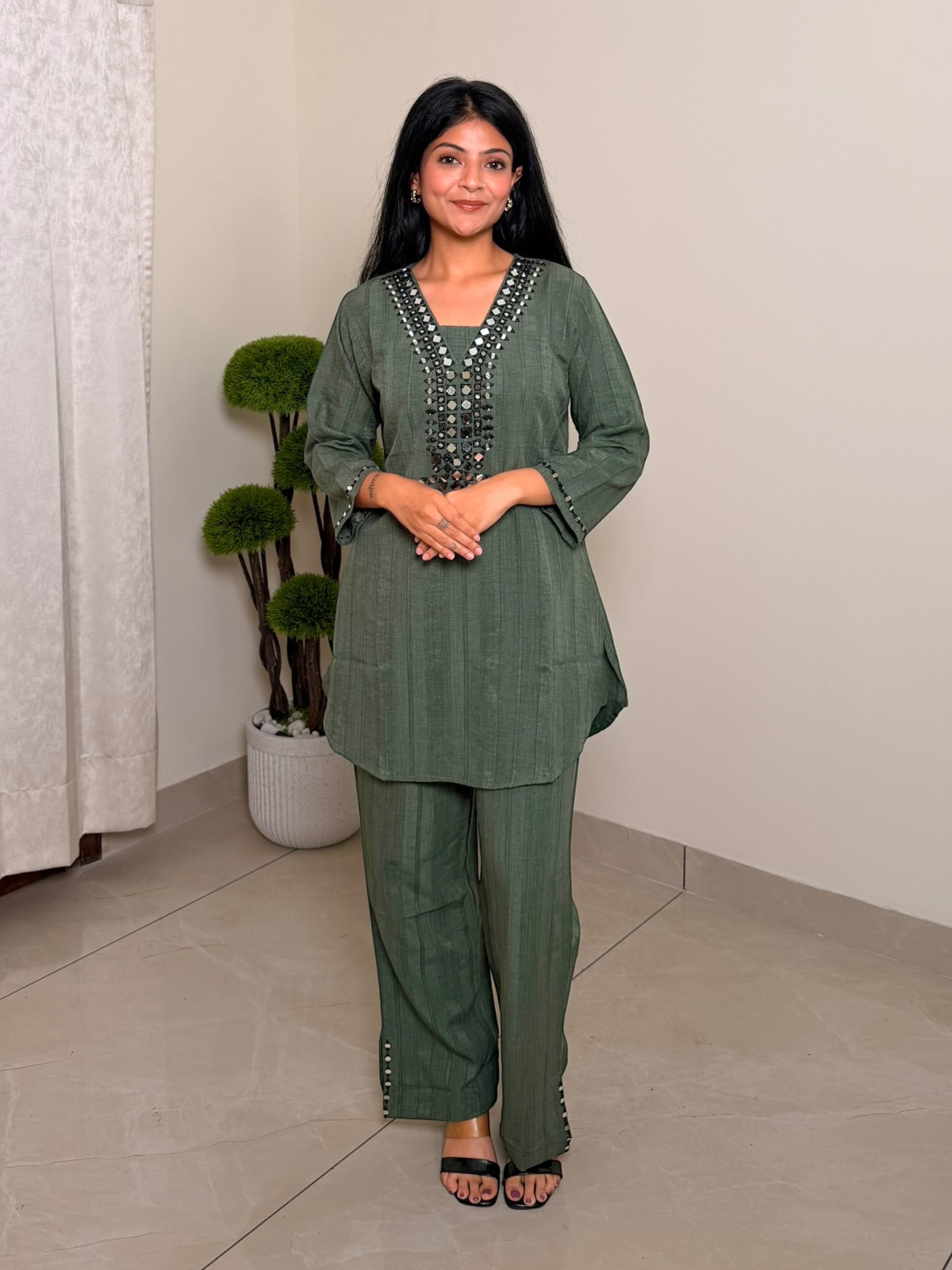 Premium Mirror Work Co-Ord Set