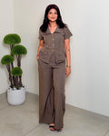 Tailored Shirt Cord Set