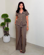 Tailored Shirt Cord Set