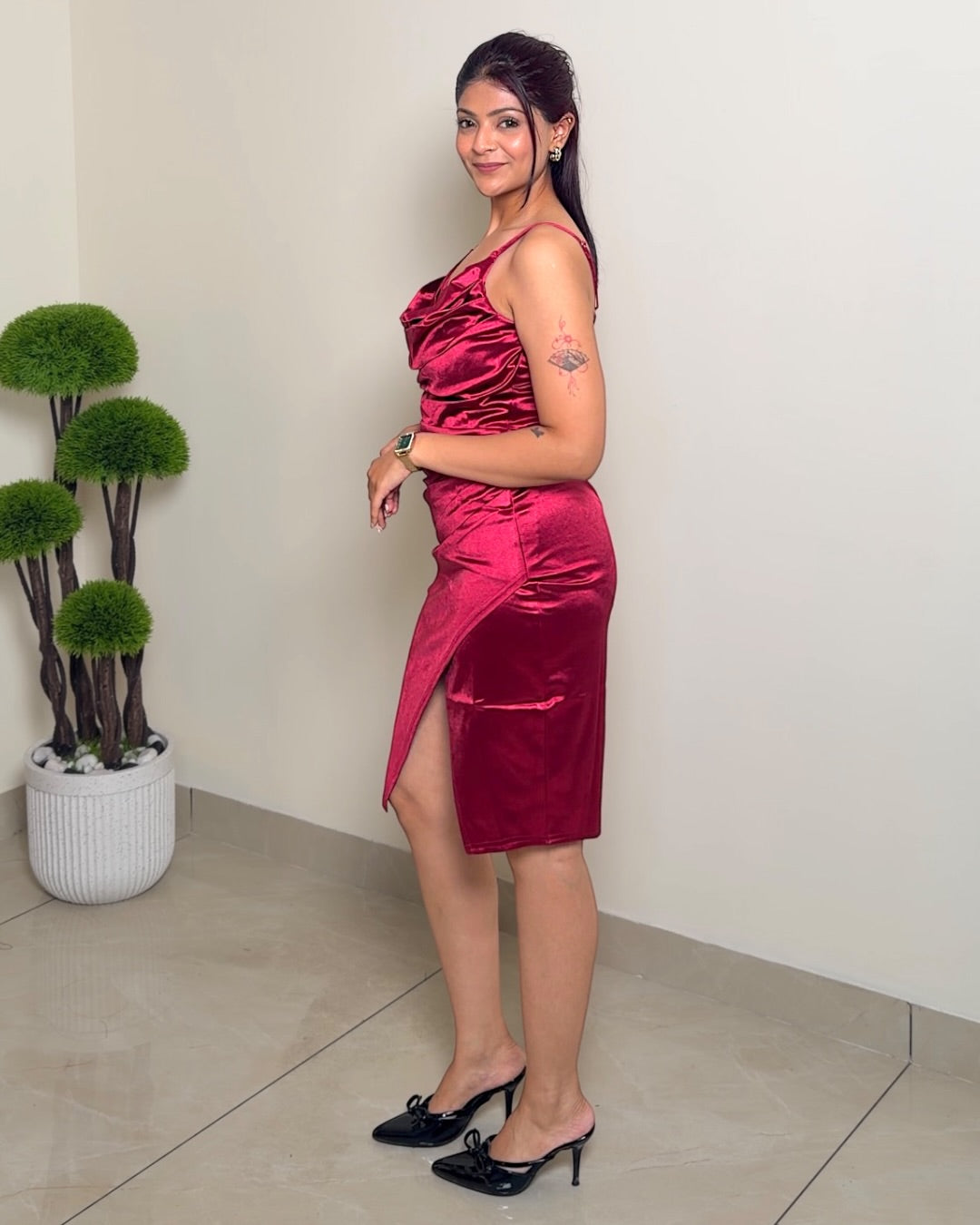 Satin Bodycon Dress