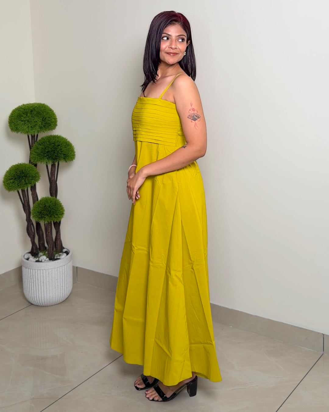 Vibrant Strap Maxi Dress
