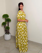 Bow Embroidered Maxi Dress