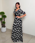 Bow Embroidered Maxi Dress