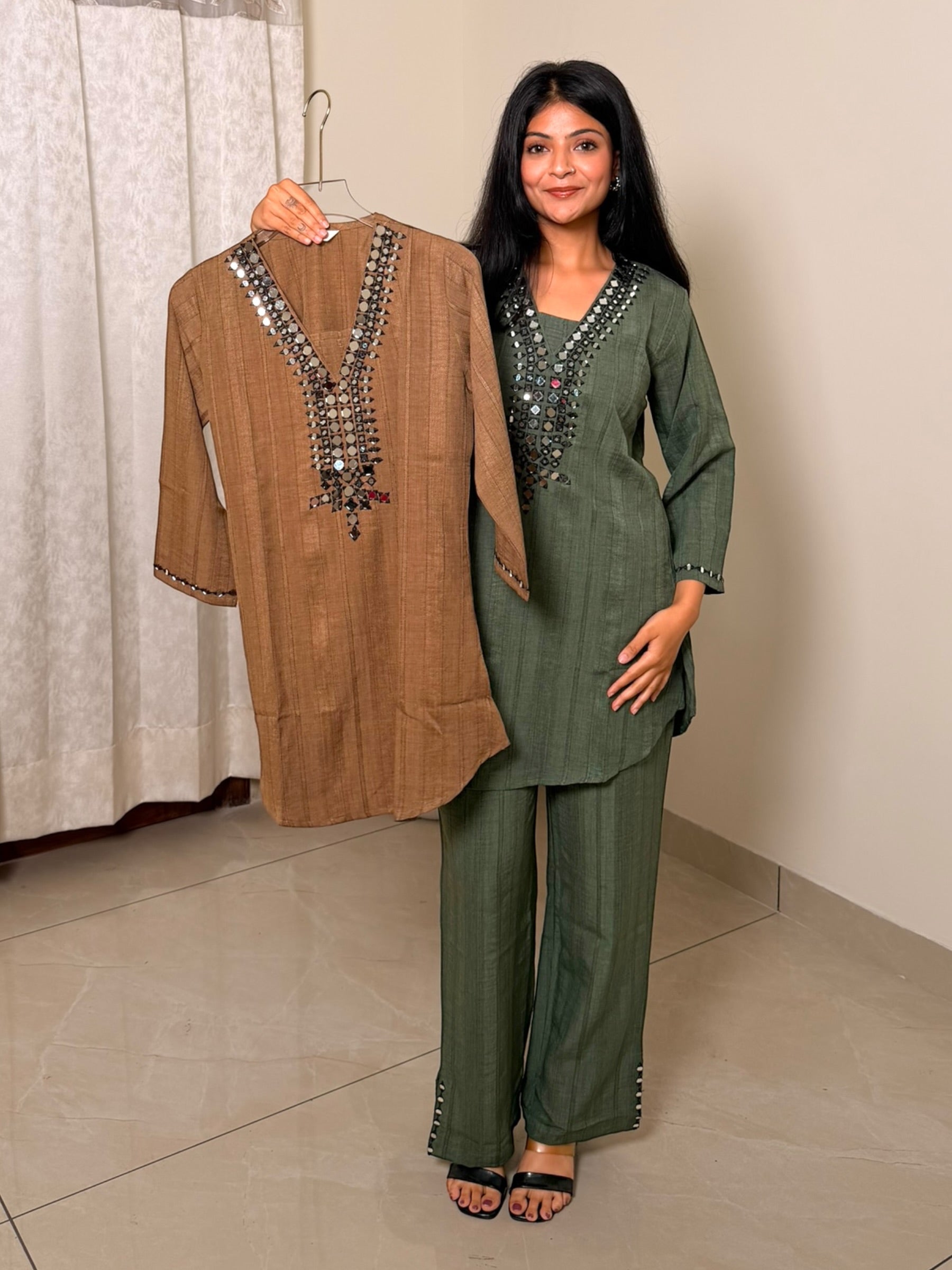 Premium Mirror Work Co-Ord Set