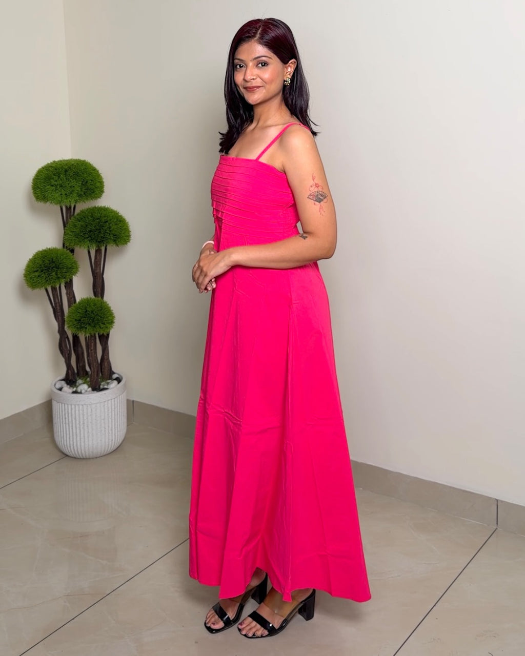 Vibrant Strap Maxi Dress