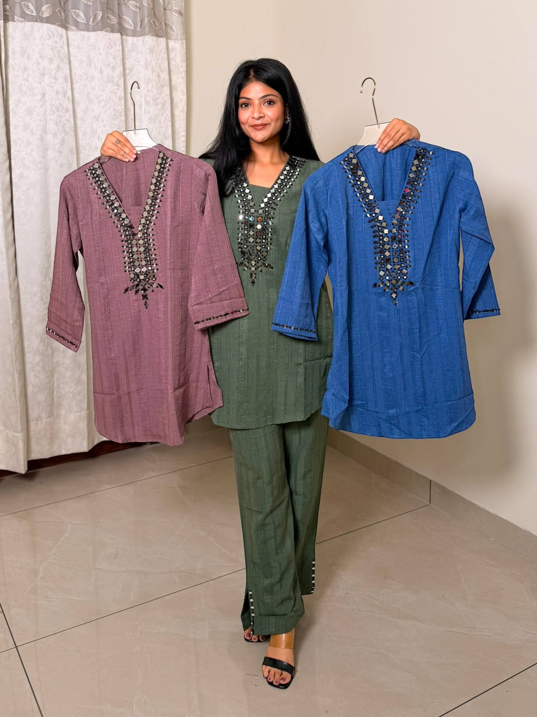 Premium Mirror Work Co-Ord Set