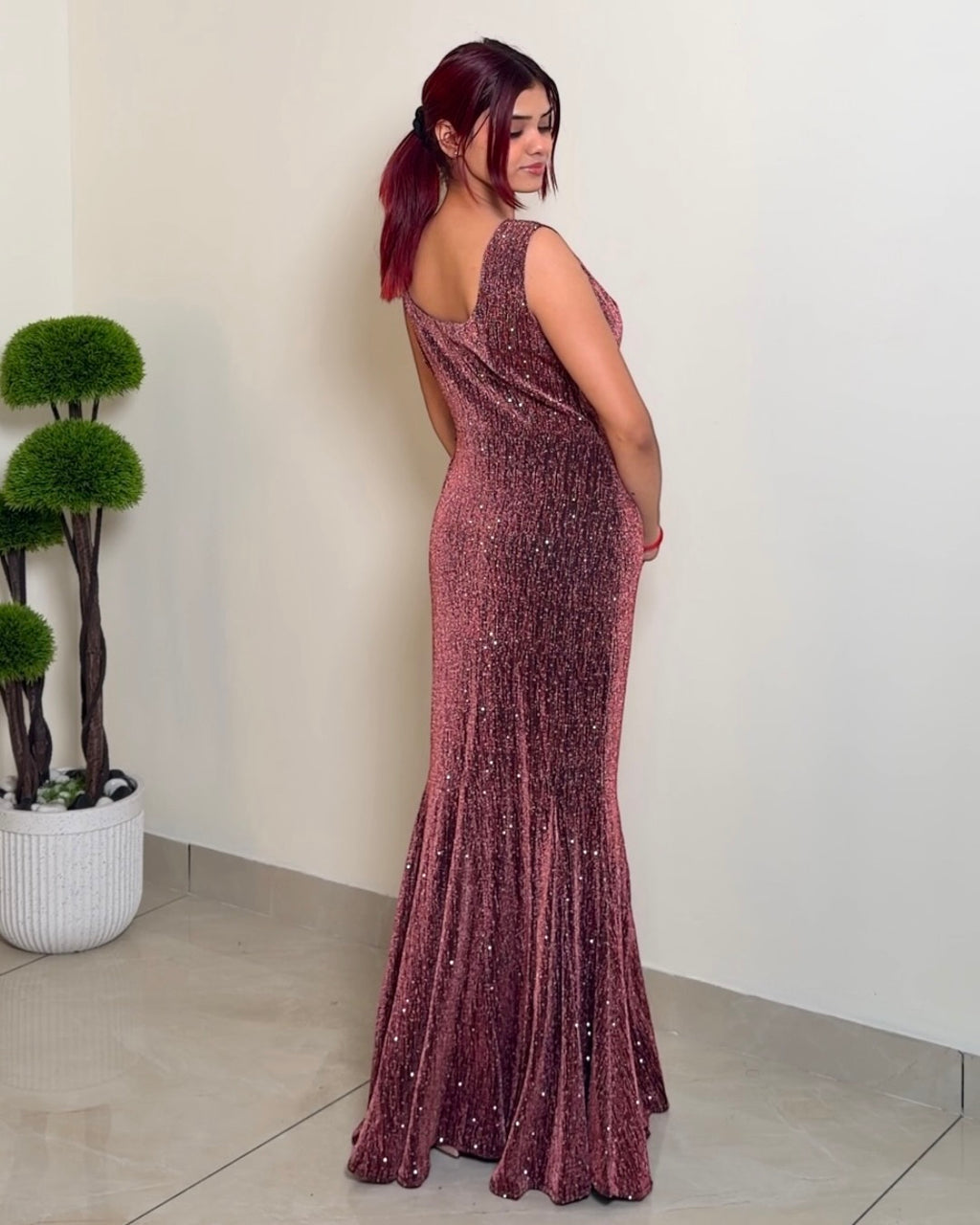 Shimmer Sequin Evening Gown