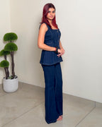 Denim Corset-Style Co-ord Set