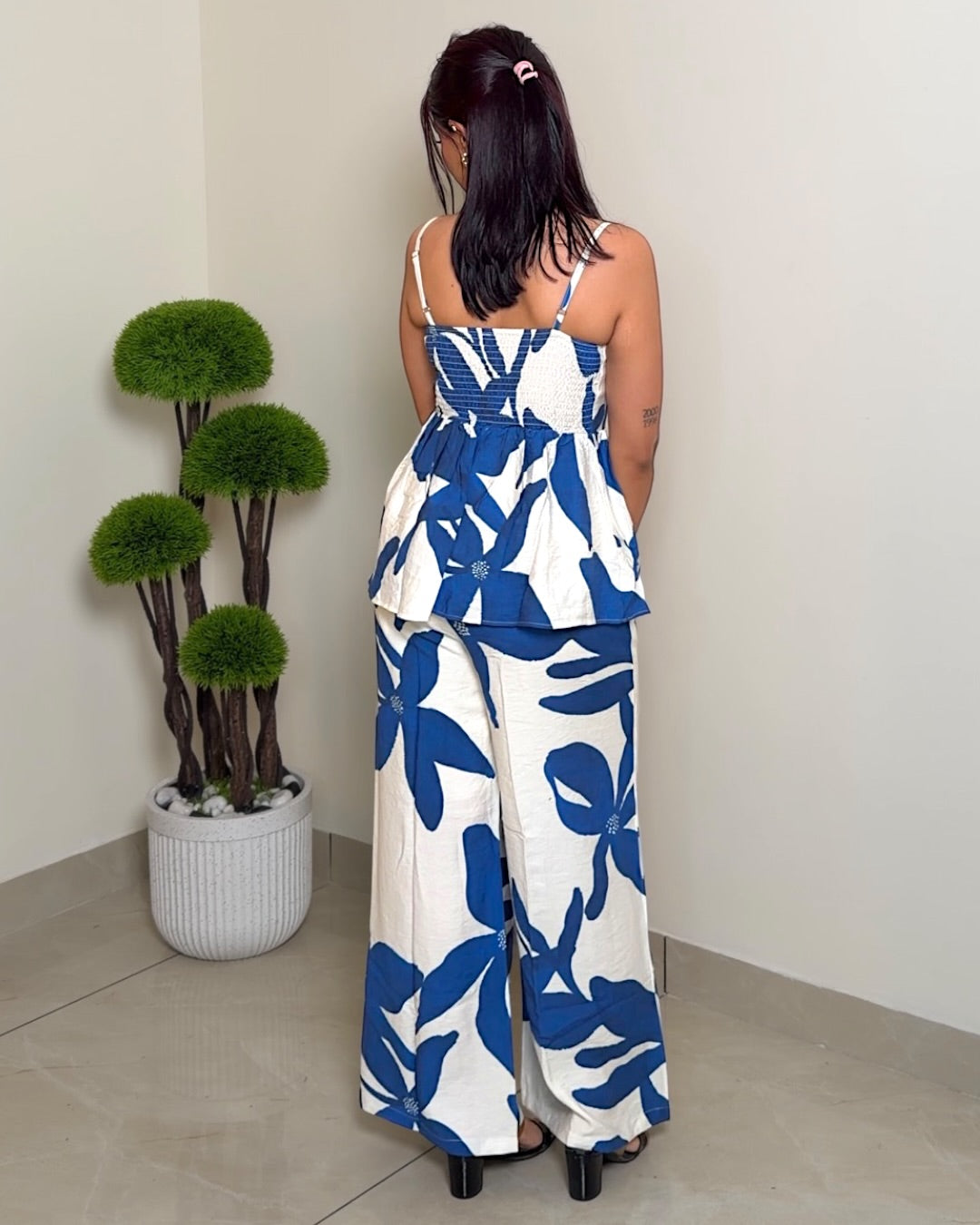 Peplum Wide Leg Co-ord Set