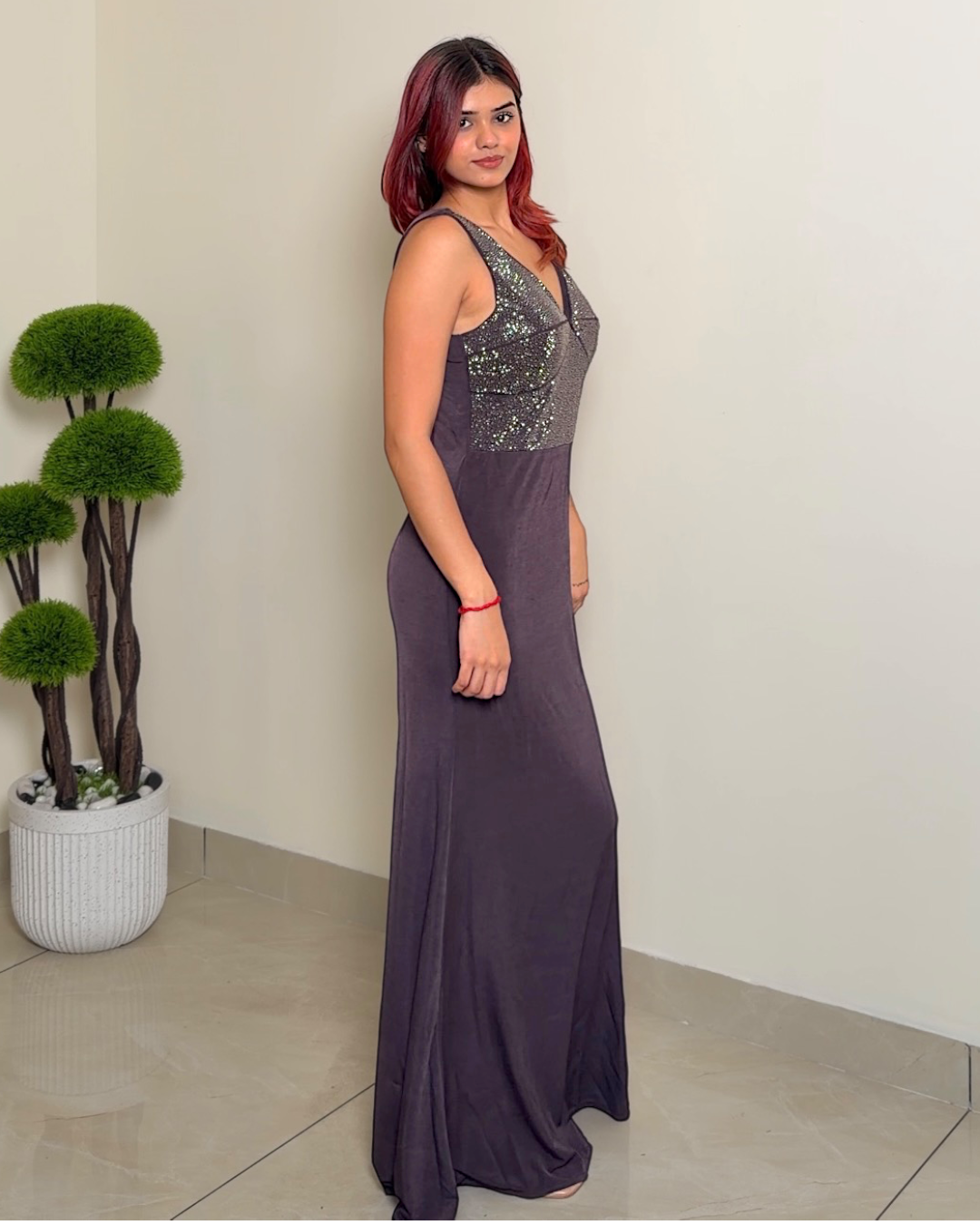 Sequin Embellished Party Dress