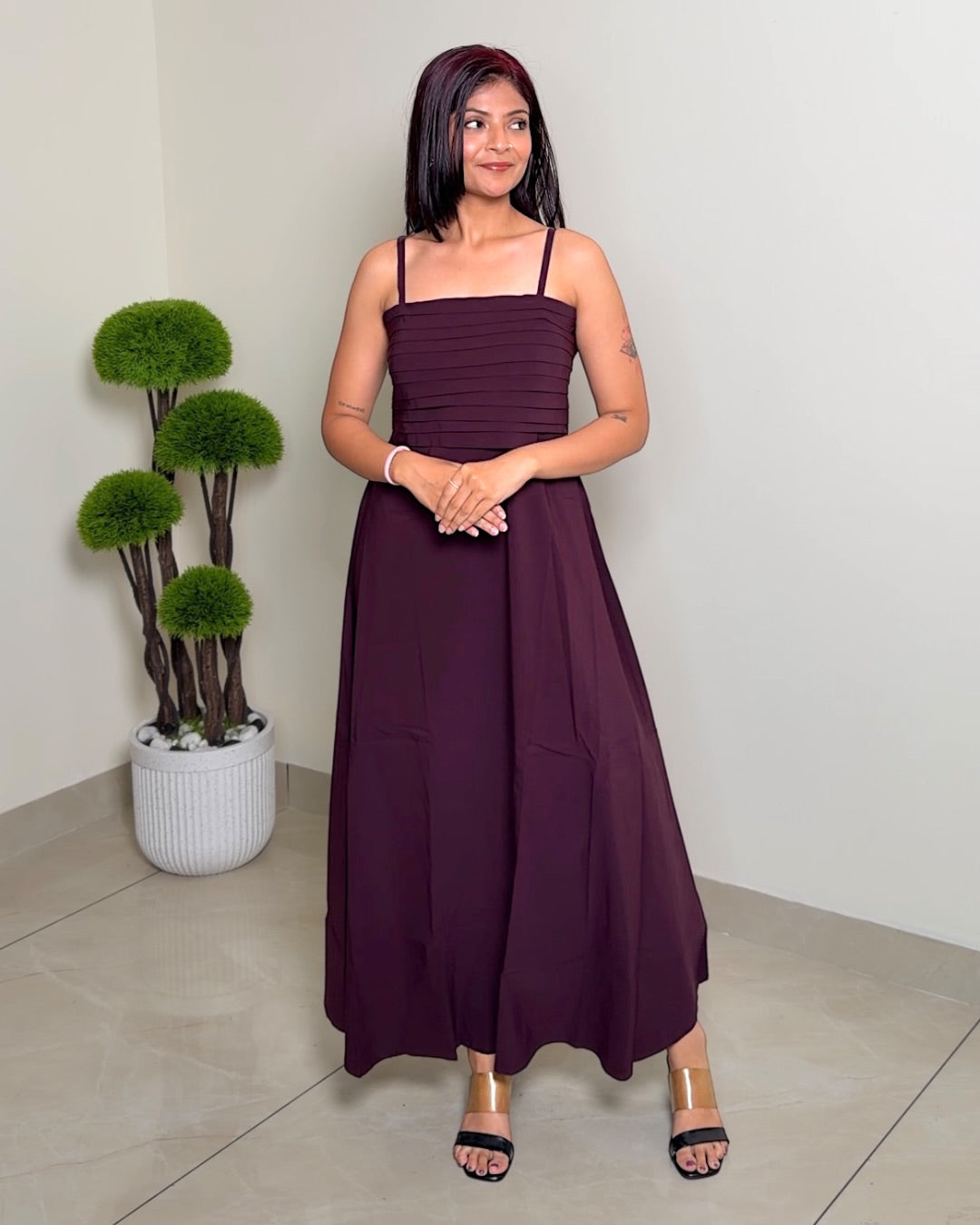 Vibrant Strap Maxi Dress