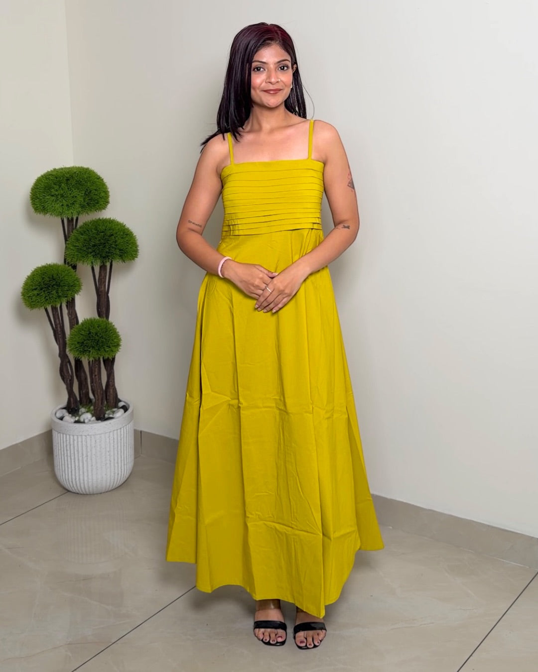 Vibrant Strap Maxi Dress