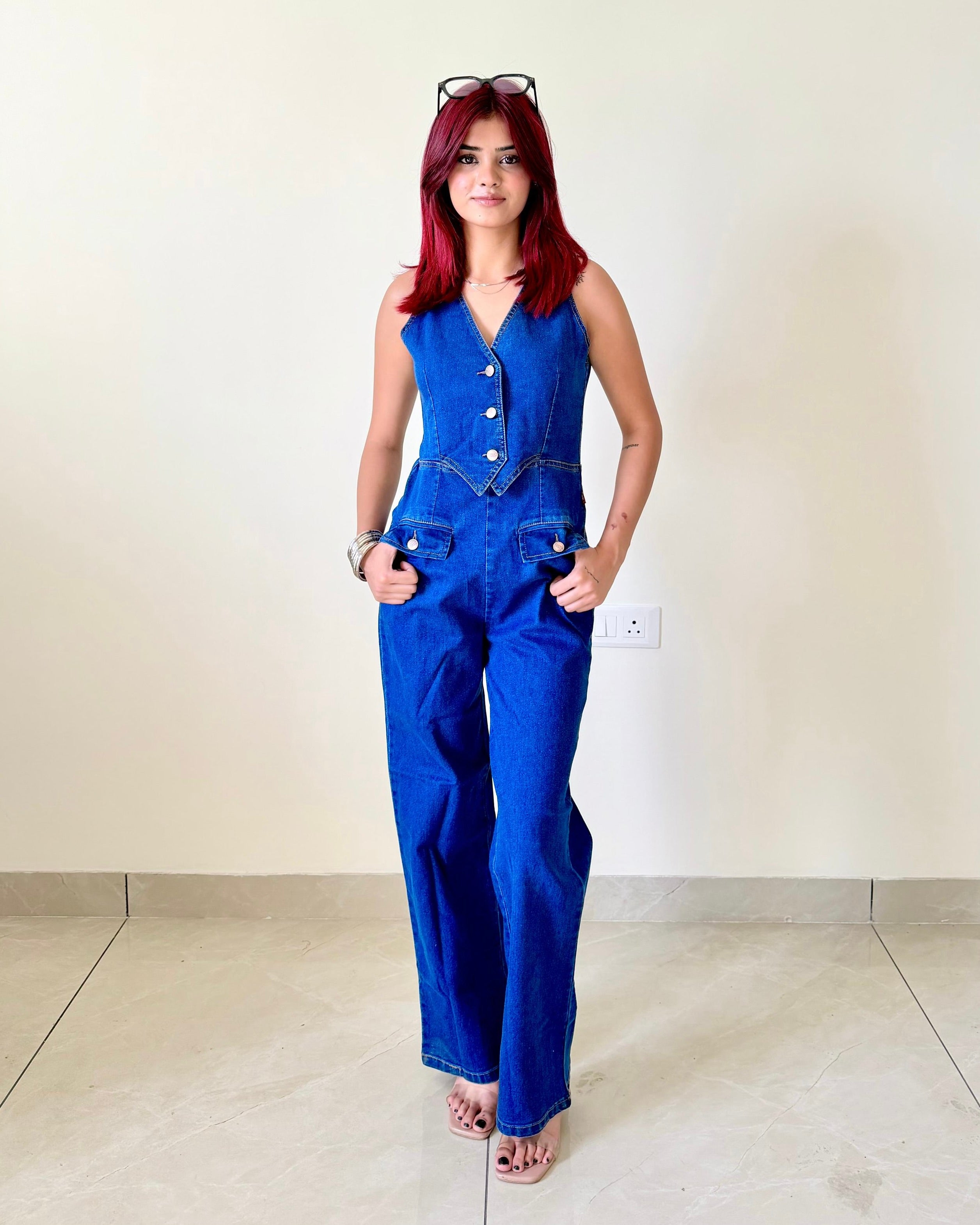 Halter Retro Jumpsuit 