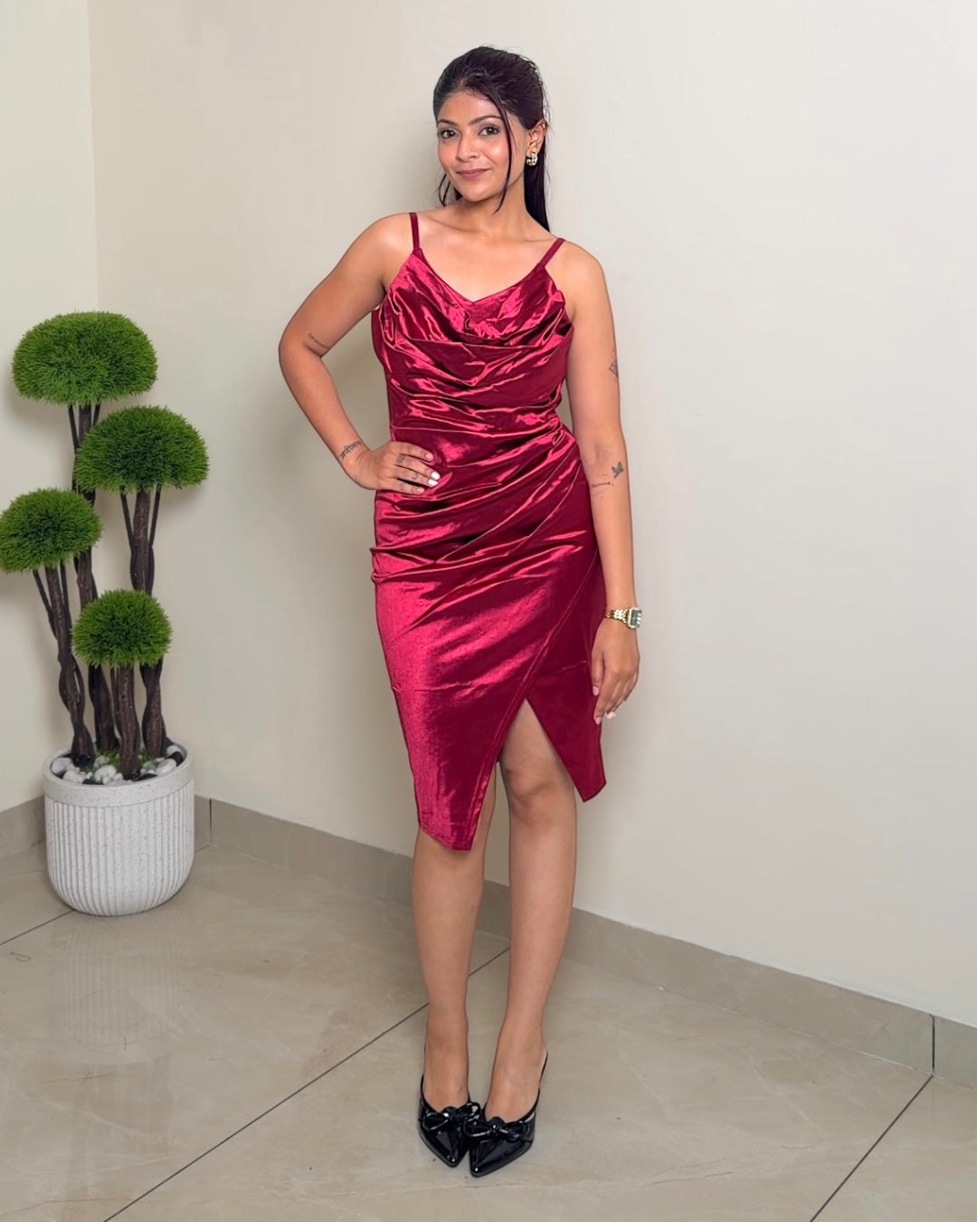Satin Bodycon Dress