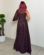 One Shoulder Party Gown