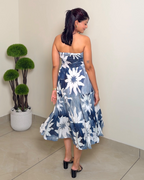 Tube Floral Midi Dress