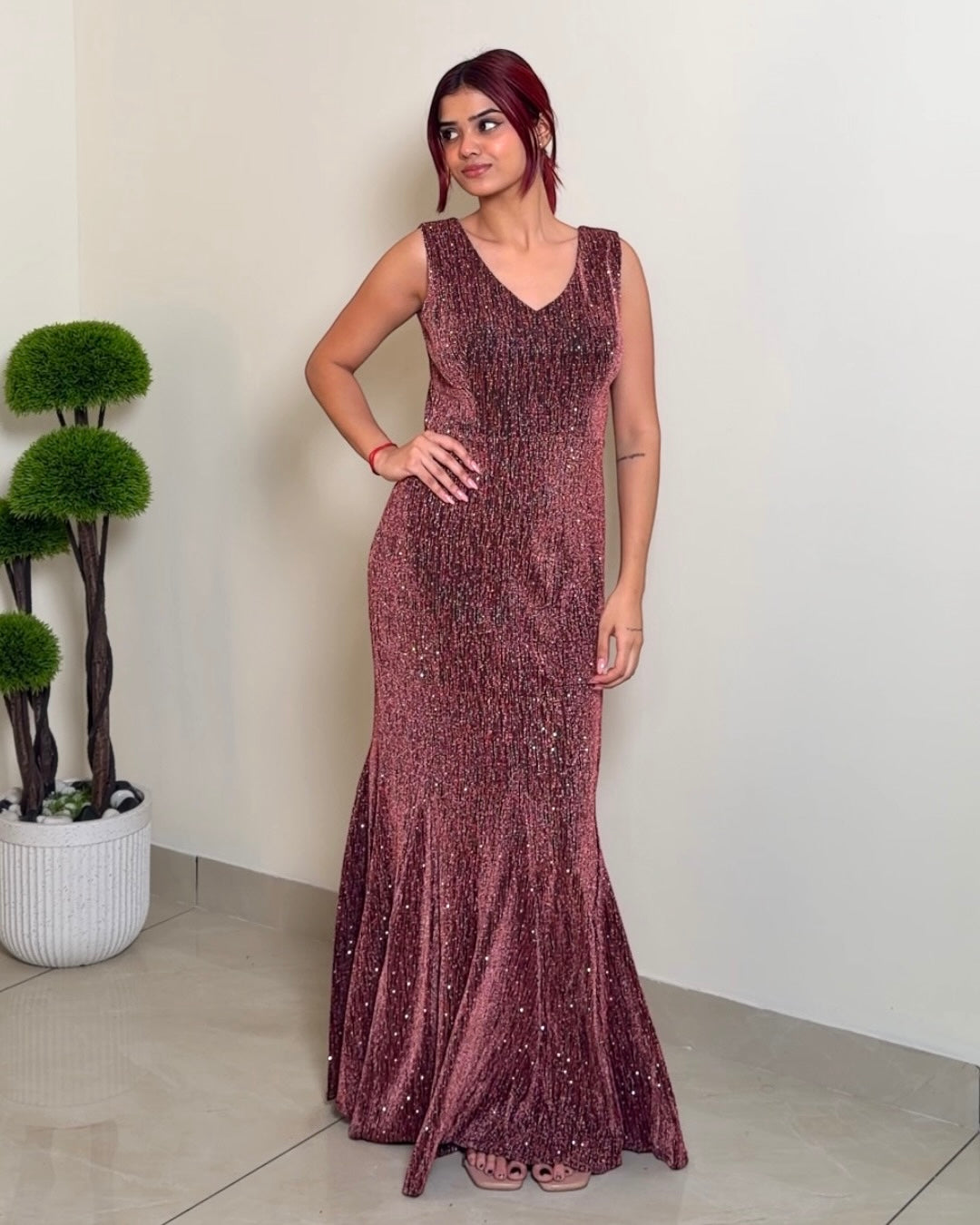 Shimmer Sequin Evening Gown