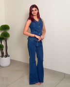 Denim Waistcoat Co-ord Set