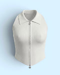 Heart Zip Halter Top