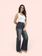 7 Button High Waist Jeans